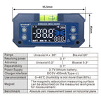 SHAHE Rechargable Digital Protractor Inclinometer Digital Angle Finder Level Box Angle Measuring Tools