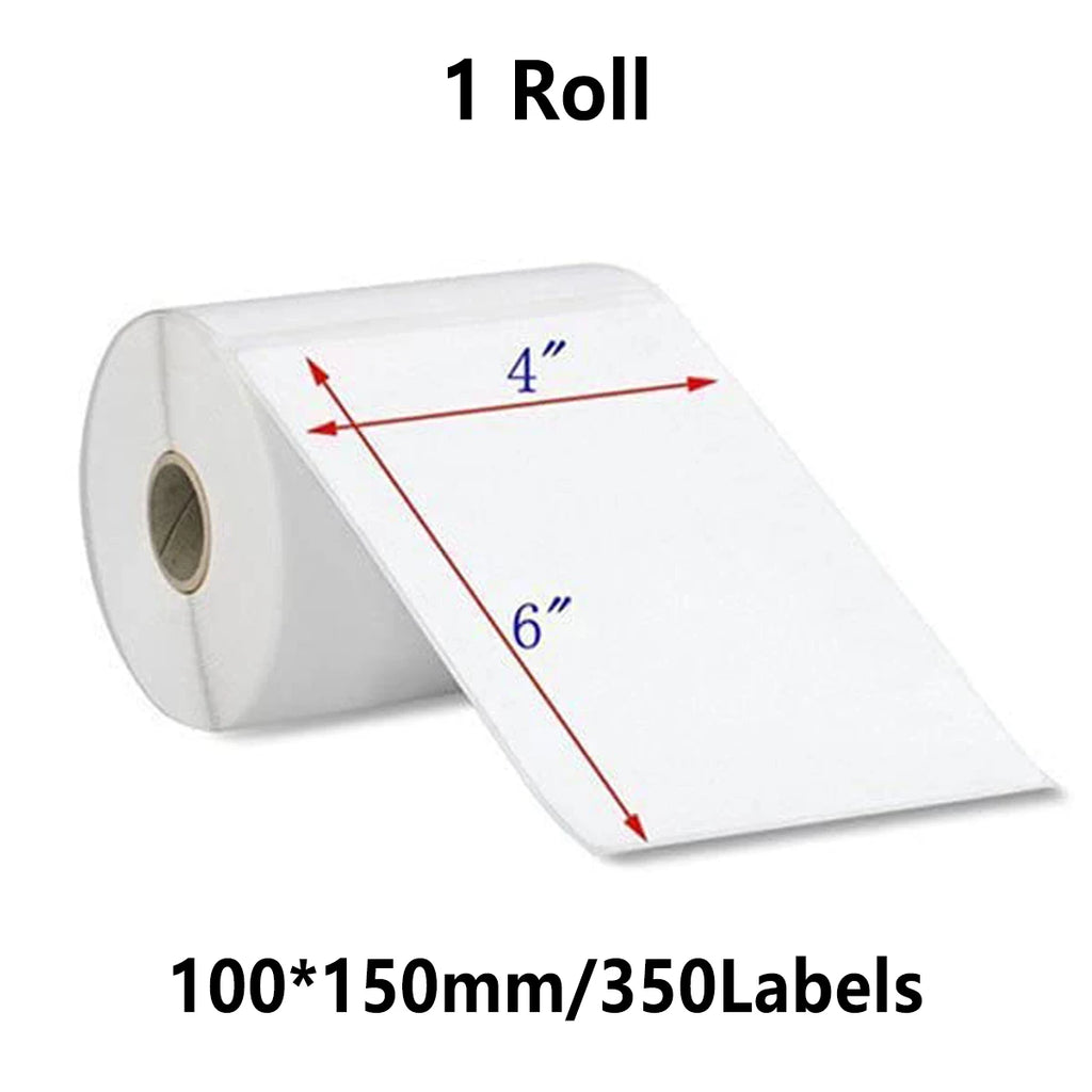 350pcs Thermal Label Paper, 4x6 Inch Self-Adhesive Shipping Labels for Printers - 100x150mm, Fragile Handle with Care