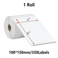 350pcs Thermal Label Paper, 4x6 Inch Self-Adhesive Shipping Labels for Printers - 100x150mm, Fragile Handle with Care