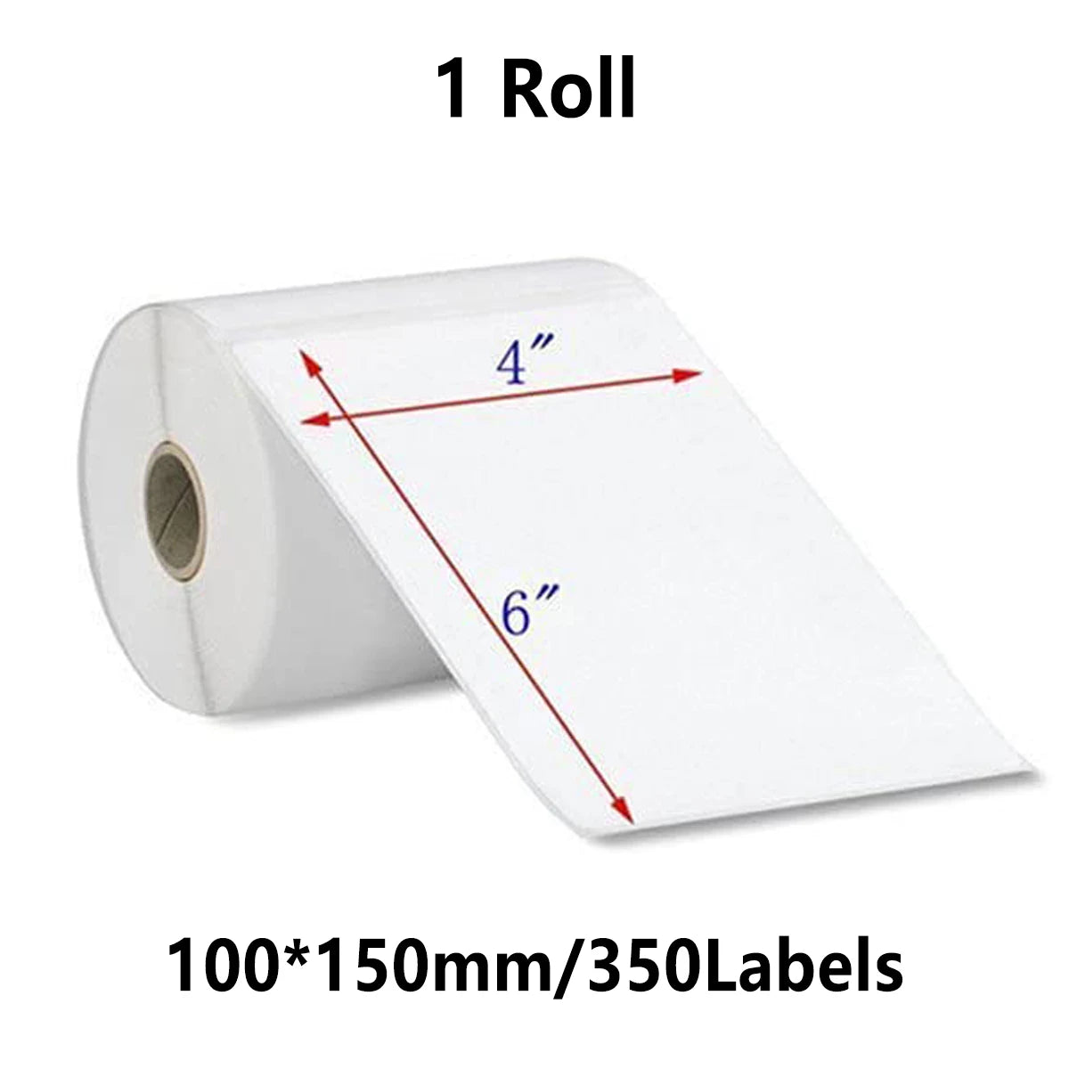 350pcs Thermal Label Paper, 4x6 Inch Self-Adhesive Shipping Labels for Printers - 100x150mm, Fragile Handle with Care