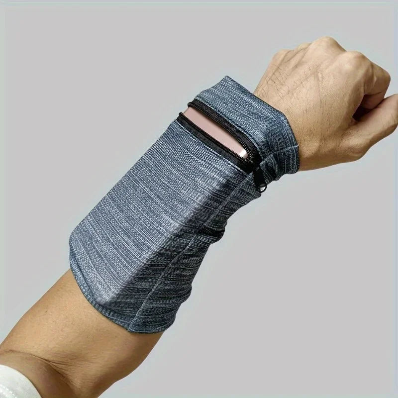 1pc Black Storage Bag for Neutral Wrist Supports Suitable for Fitness Running,Featuring a Zipper,Sweat-Absorbing Wrist Support ﻿