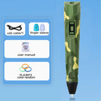 3D Pen With LCD Screen Compatible PLA Filament Toys 3D Drawing Printing Pen for Children DIY Christmas Birthday Gift