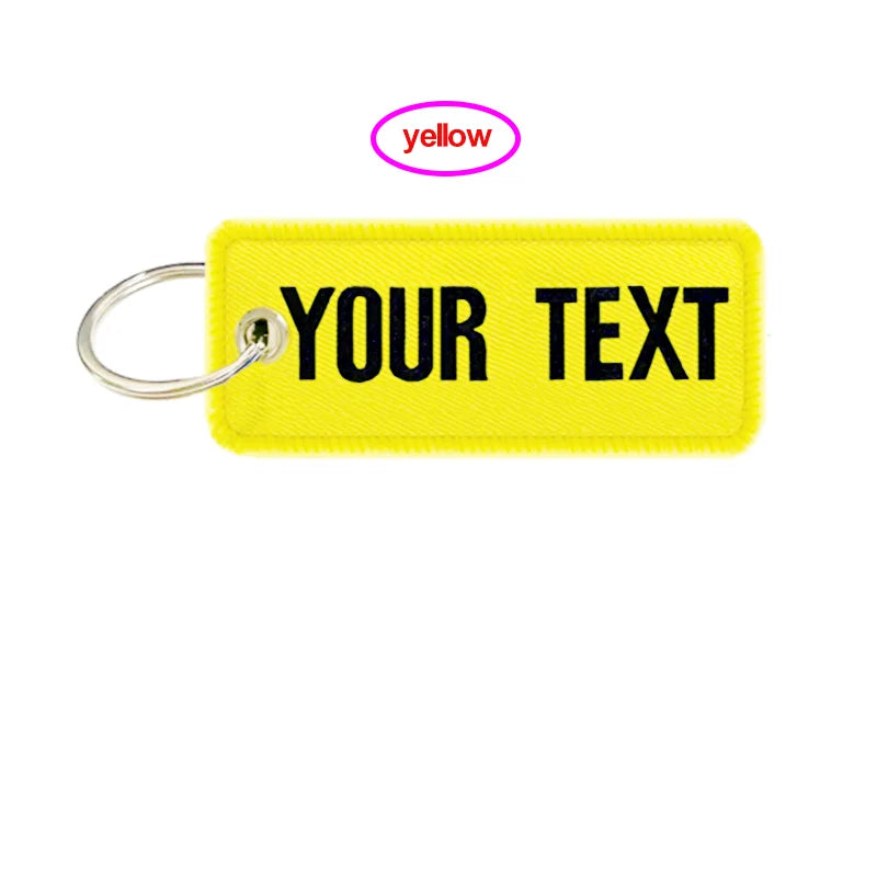 Personalized Name Customization Embroidery Patches, Car, Motorcycle, Backpack, Door Lock, Key-Chain Tag
