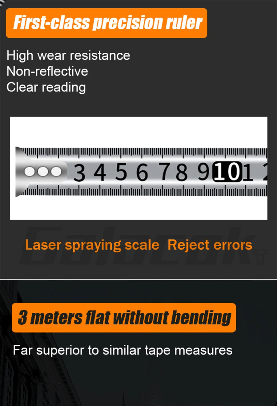 3/5/7.5/10 meter tape measure Anti-drop stainless steel tape measure Home site construction meter measure puller rule
