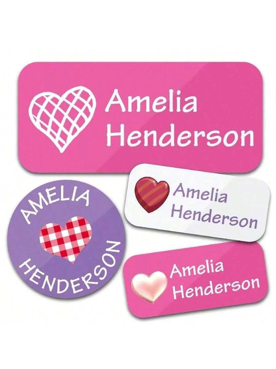 Custom Name Stickers 130 Pieces - Waterproof Personalized Adhesive Labels for Clothing