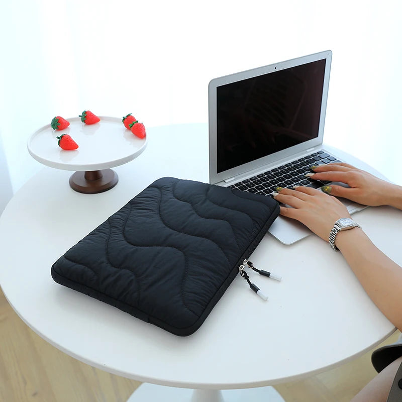 Laptop Case for Macbook Pro Air 13 14 Inch Fluffy Computer Carrying Case for Huawei Hp Soft Laptop Sleeve Bag for Women,Girl