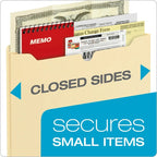 File Jacket, Letter, 2", 10 per Pack, Manila