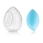Empty Makeup Sponge Storage Box Plastic Egg Shaped Cosmetic Puff Organizer Rack Portable Makeup Blender Holder Stand Drying Box