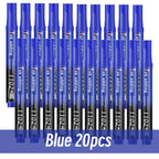 1/10/20pcs 2mm Red Blue Ink Black Permanent Marker Pens, Fine Tip, Waterproof, Quick Drying Drawing Pens Wood Stone Metal Glass