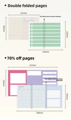 A7M5 Two Size 20Sheets Loose Leaf Inner Page Notebook Refill Spiral Weekly Monthly To Do Inside Paper Stationery