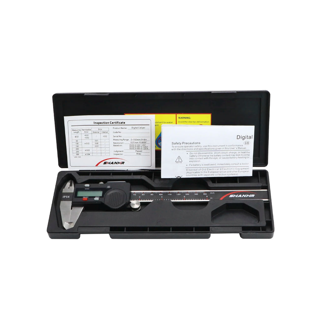 SHANHR Electronic Vernier Caliper 150mm Digital Vernier Calipers Micrometer Steel Vernier Caliper Messschieber Paquimetro 150 mm