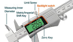 150mm Backlit Digital Caliper Stainless Steel Metal Calipers 6inch LCD Display Electronic Vernier Caliper Measuring Tool Gauge