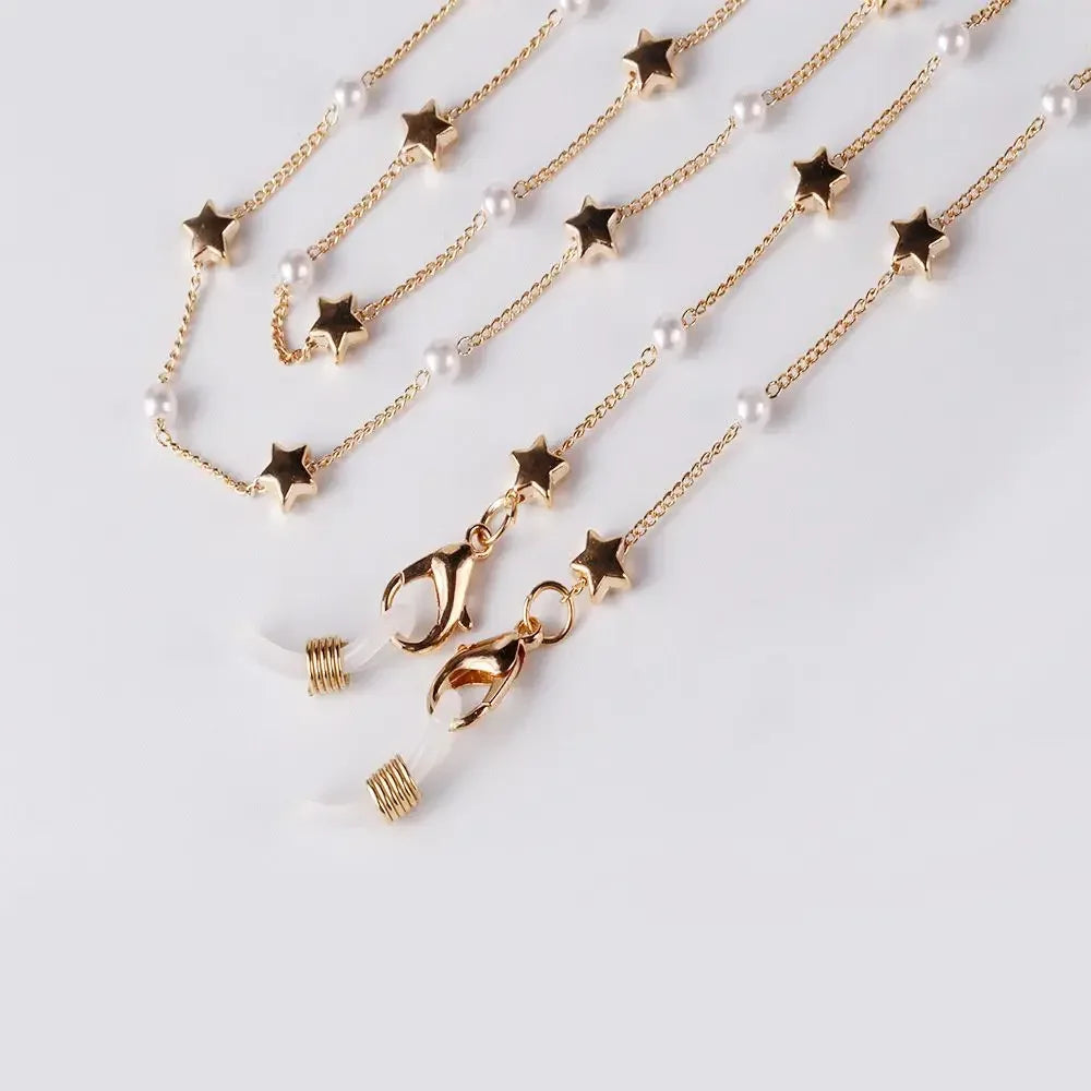 Fashion Pearl Sunglasses Chain Wearing Neck Holding Beaded Lanyard Cord Masks Sunglass Reading Glasses Chain Eyewear Accessories
