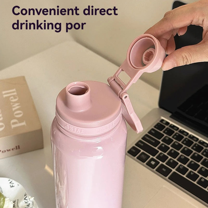 TYESO Thermos Bottle Car Insulated Flask Water Tumbler for Outdoor Sports Travel Vacuum Flasks Stainless Steel Thermal Cup