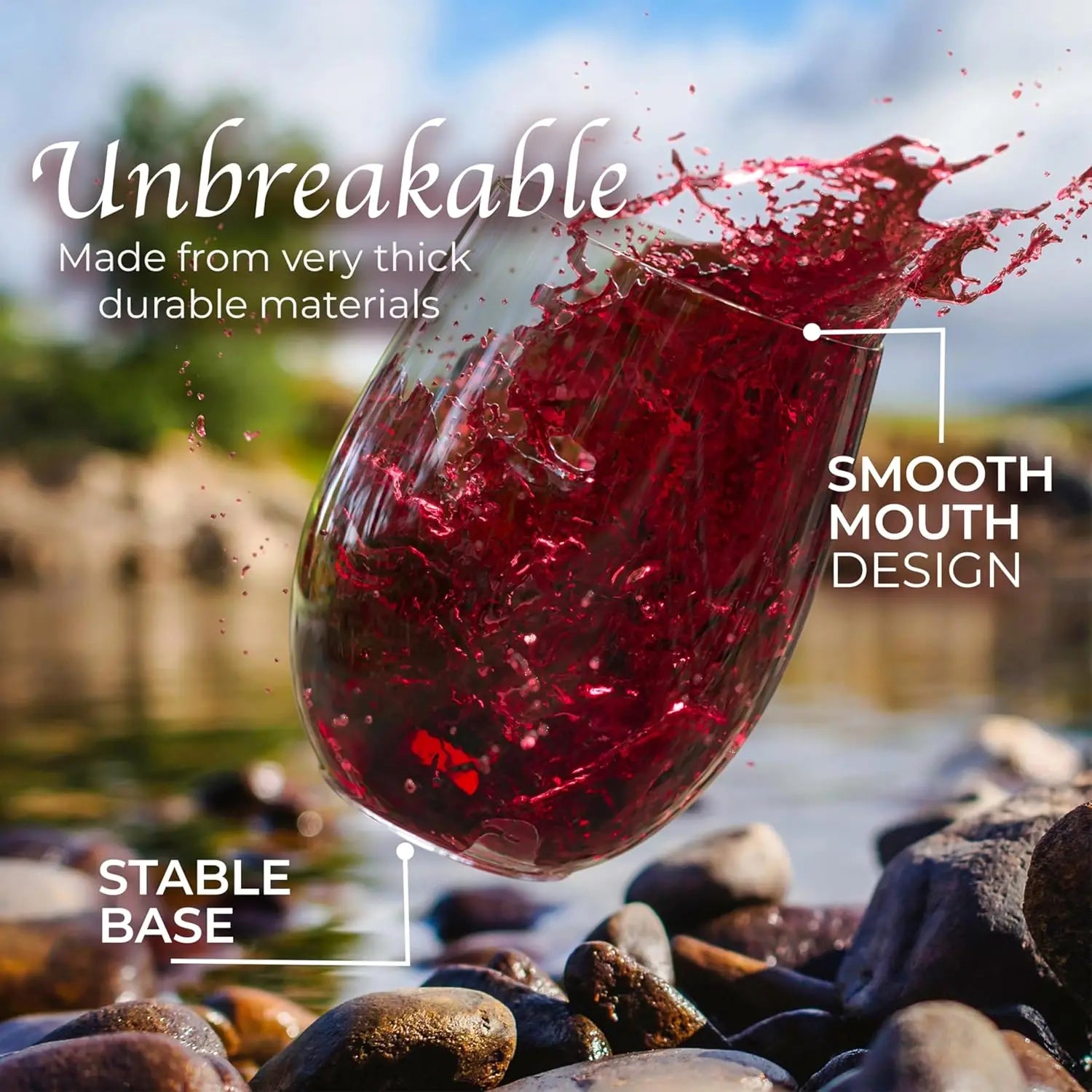 4-40Pcs 12oz Plastic Wine Glasses Disposable Stemless Wine Glasses for Party Reusable Clear Plastic Cups Shatterproof