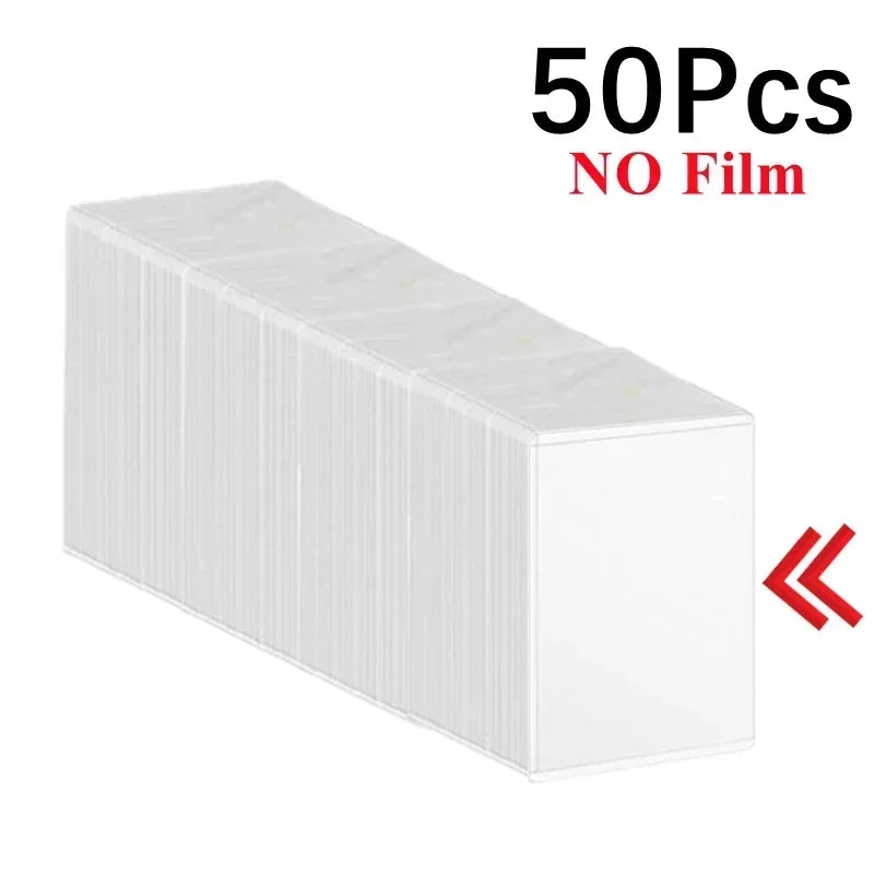 1/25/50Pcs Transparent Korean Kpop Card Sleeve with Protective Film Clear Card Holder Full Cover Idol Photo Game Card Cover 35PT