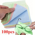 Microfiber Cleaning Cloths for Glasses Phone Screens Jewelry Random Colors Thick Soft Cleaning Wipes for Maintenance & Polishing