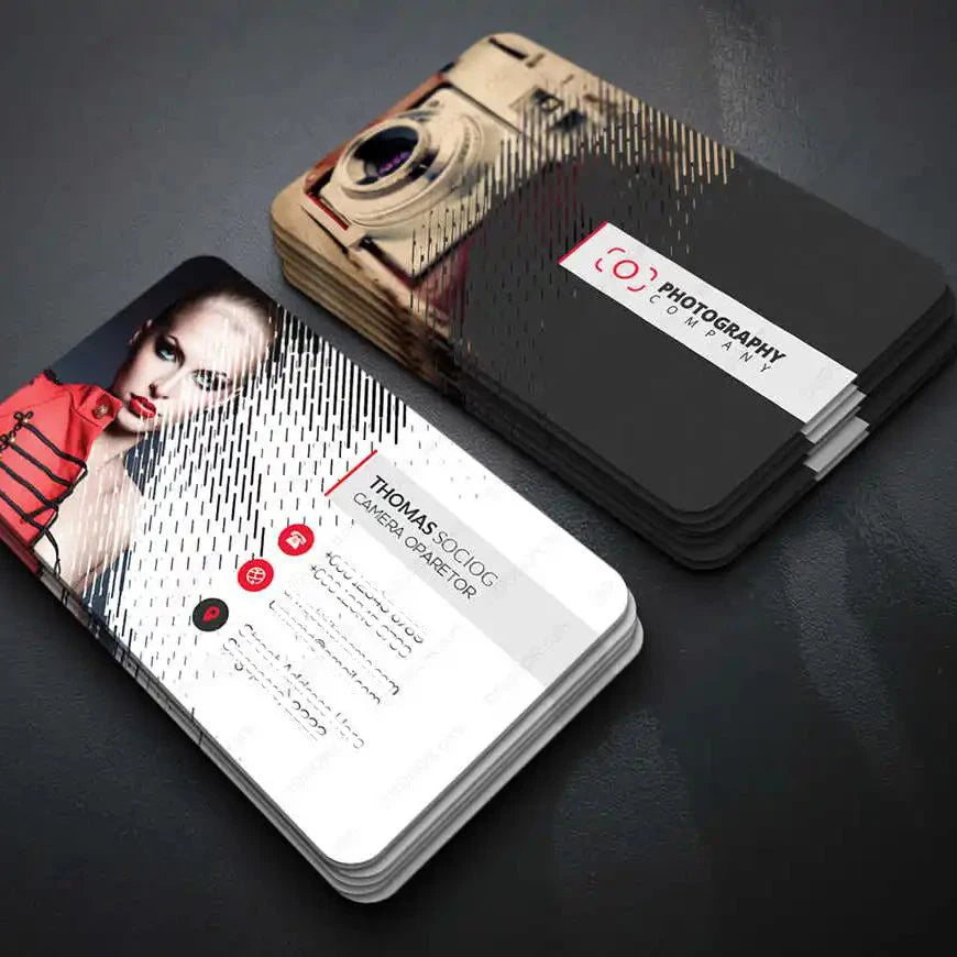 500pcs Free Design, Customized 300gms Logo Printing Business Card, Double-Sided and Full Color Printing, Round