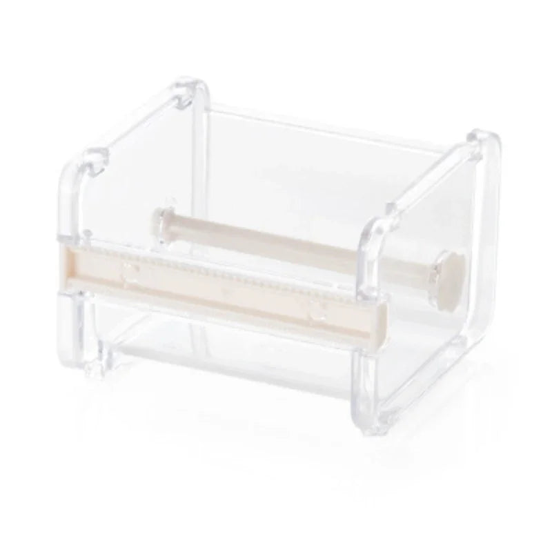 Stackable Tape Dispenser Transparent Design Tape Holder Creative Washi Tape Cutter Stationery School Supplies Office Supplies