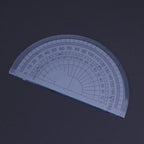 50Pcs Geometry Measuring Protractor Clear Plastic 10Cm 4Inch 180 Degree Ruler for Math Drawing Students School Office Education