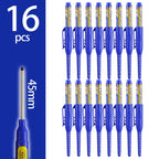 4-60Pcs 45mm Long Nib Head Carpenter Pen Deep Hole Marker Pens Black/Blue/Red/White for Measuring Woodworking Hand Tools