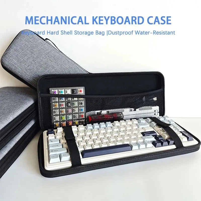 1pc EVA Protective Case for Keyboard, Waterproof Travel Storage Bag Fits 61 Key 87 Key 104 Key Full Size Mechanical