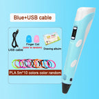 3D Printing Pen With LCD Screen Compatible PLA Filament Drawing Pen Safe Paiting for Children DIY Boys Girls Birthday Gifts