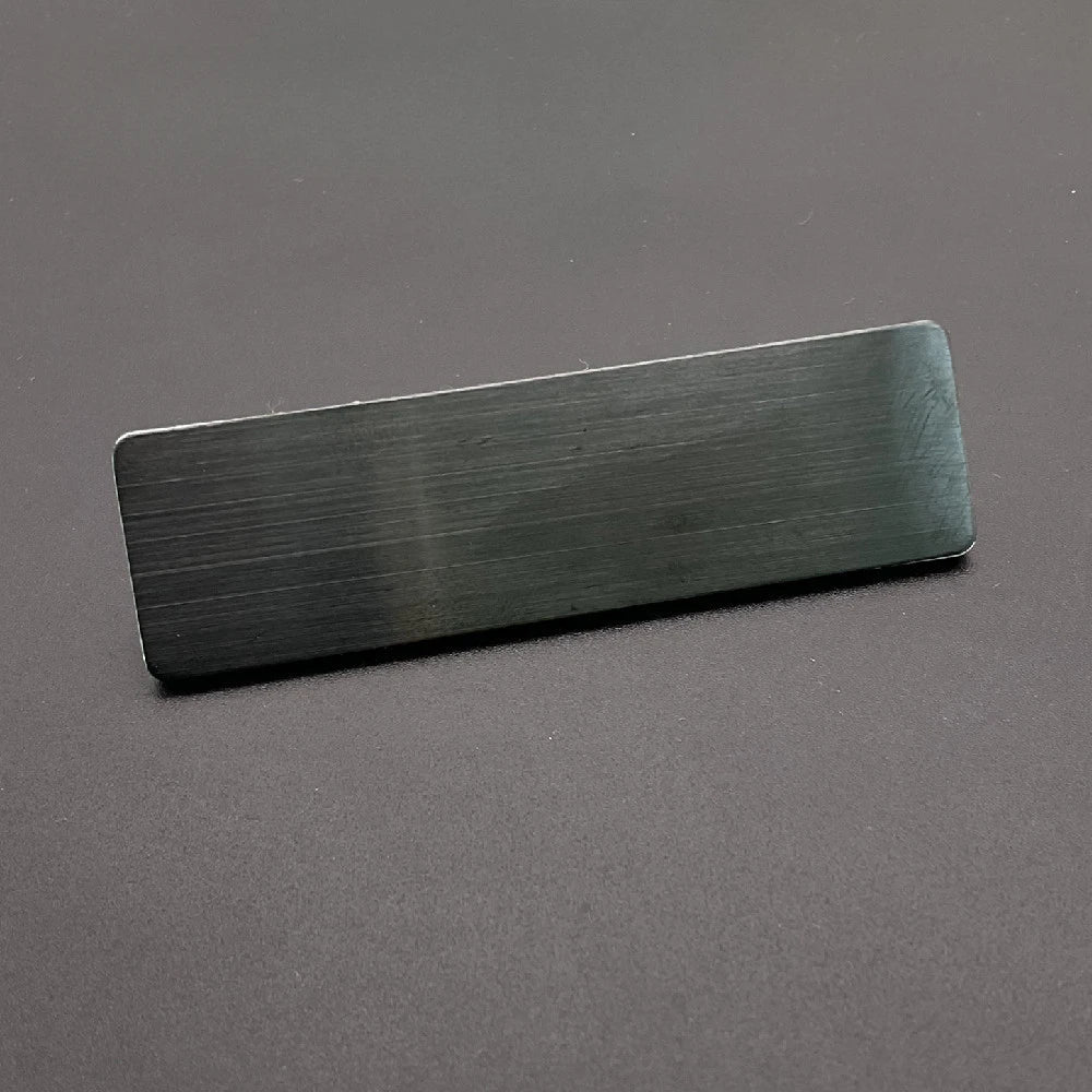 Shirley Custom 7*2cm Custom logo stainless steel name tag with brushed gold silver beauty salon employee ID tag wholesale