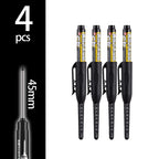 4-60Pcs 45mm Long Nib Head Carpenter Pen Deep Hole Marker Pens Black/Blue/Red/White for Measuring Woodworking Hand Tools