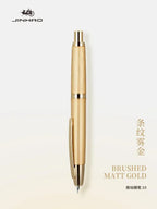JINHAO 10 Press Fountain Pen Retractable EF/F Nib Metal With Clip Writing Ink Pen Converter School Supplies Stationery PK A1 A2