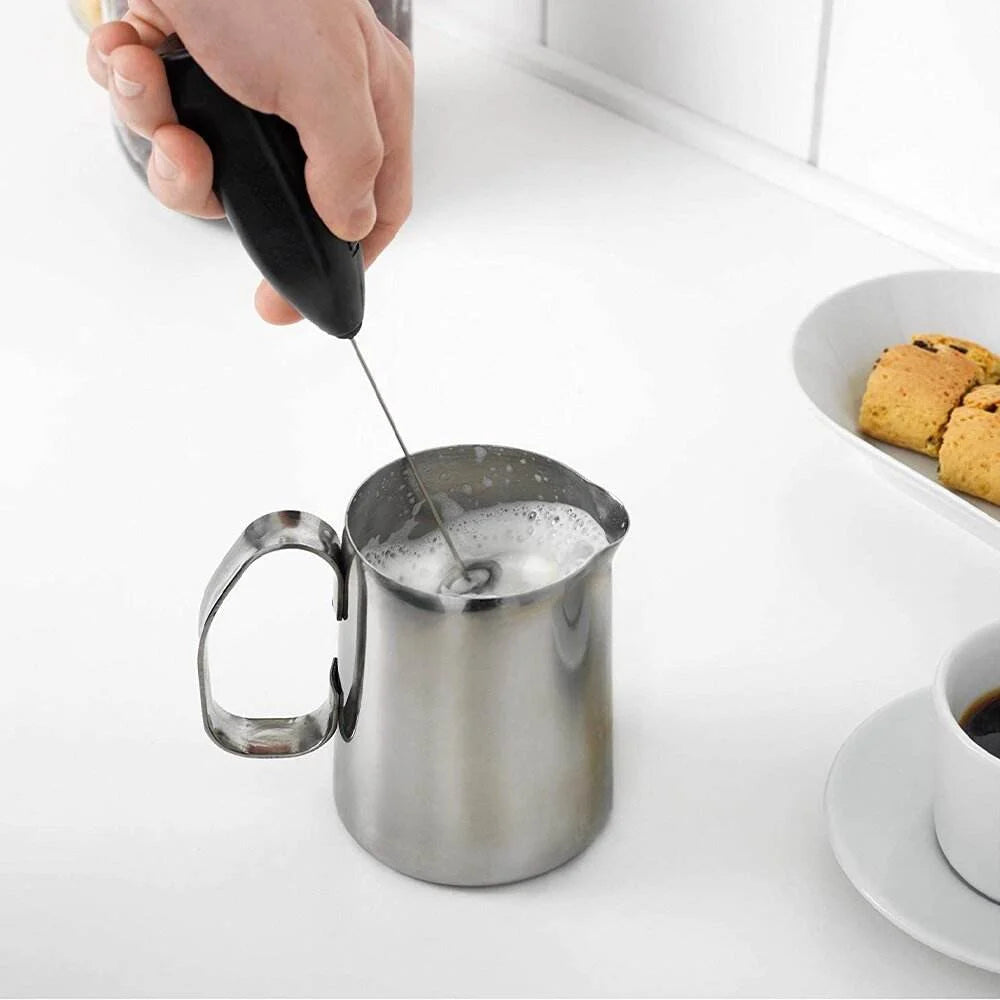 Handheld Electric Egg Beater Mini Battery Powered Milk Frother Coffee Drink Mixer Milk Foamer Kitchen Tools