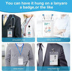 50/20/10PCS Transparent Name ID Badge Holder Waterproof Thick Vertical Business Card Holder Protectors with Resealable Zip