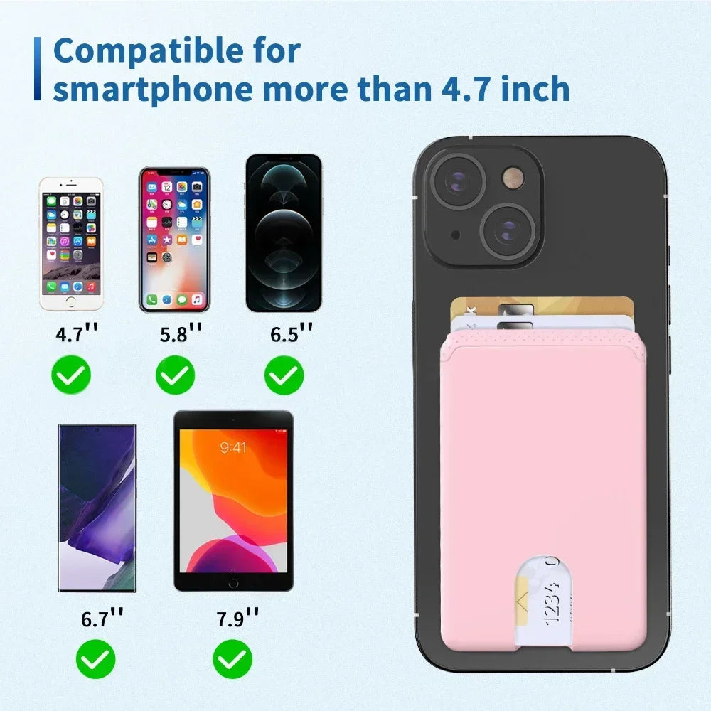 Fashion Sticker Credit Card Holder 3M Mini Adhesive Soft Silicone Mobile Phone Wallet Phone Holder Compatible for Phone Android