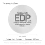 Alikisscafe Espresso Puck Screen 0.2mm Thickness 51mm 53.5mm 58.5mm Reusable Stainless Steel Heat Resistant Mesh Barista Tools
