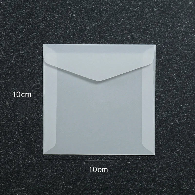 50pcs/lot Blank Translucent Envelope for Invitations Postcards European Giftbox Message Card Envelopes Wedding Business Letters