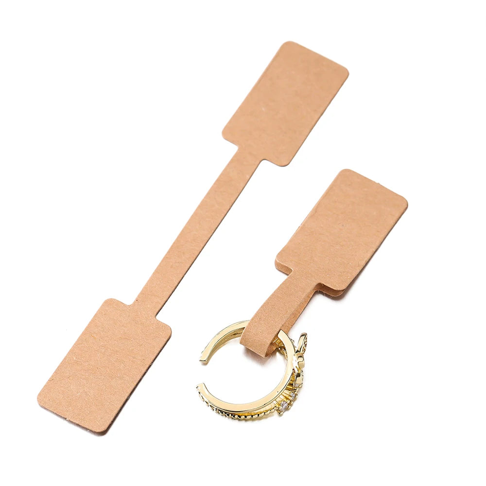 100pcs Jewelry Price Tags Sticker Label for Necklace Ring Earrings Repair Card Small Business Display Packaging Material