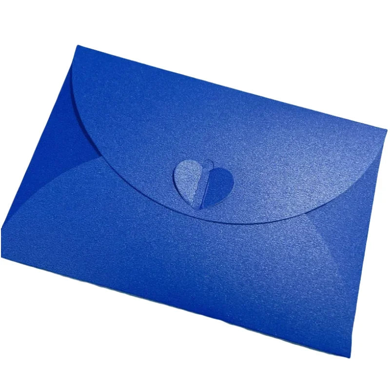20pcs Colored pearlescent Envelope Thick Cardboard Small Foldable DIY Paper Envelopes Self Locking Buckle Letter Gift Card Cover