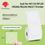 Phomemo Label For M110/M220/M221 Mini Printer Portable Thermal Label Stickers Self-Adhesive Waterproof Label Maker Sticker New