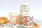 100pcs/pack 6/7oz Disposable Paper Cup Office Coffe Cup Water Drinking Cup Hot Drinking Party Supplies