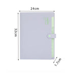 A4 Organ Folder 5 Layers Macaron Colors File Manager Storage Simple Folder for Student School and Office Stationery Supplies