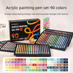 Languo 90 Colors Painting Acrylic Gel Pens Large Capacity Ink Pen for Drawing Diary Diy Coloring Doodling Painting Art Supplies