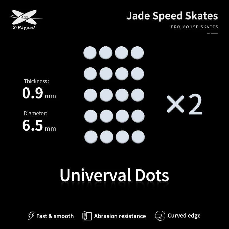 X-Raypad Jade Speed DIY Mouse Skates – Universal D6.5mm PTFE Dots