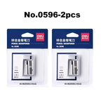 1/2Pcs Deli Zinc Alloy Pencil Sharpener Silver Metal Sharpener School Office Sharpener Stationery Supplies