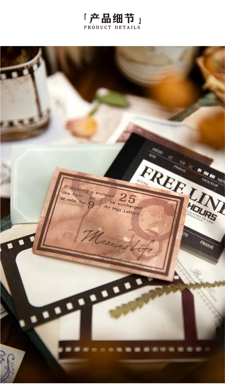 Yoofun 96 sheets Vintage Style Memo Pad Material Paper for Journal Planner Scrapbooking Materials Stationery Notes Paper