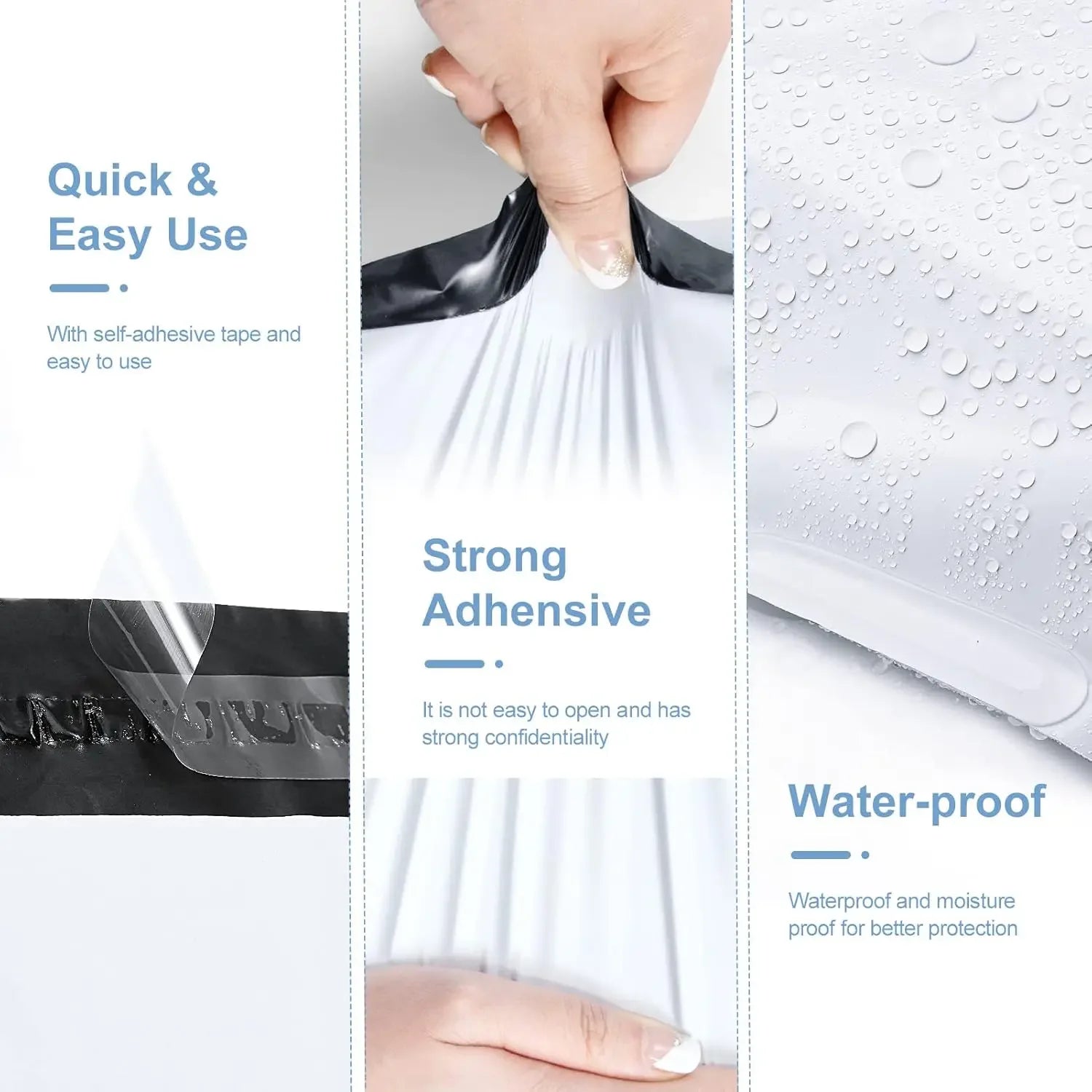 10-40Pcs Self Seal Shipping Bags Portable Poly Mailers Strong Adhesive Packing Mailing Envelopes 17x32cm 28x42cm 32x45cm 25x32cm