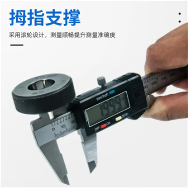 New 150mm 200mm 300mm Electronic Digital Caliper Carbon Fiber Dial Vernier Caliper Gauge Micrometer Measuring Tool Digital Ruler