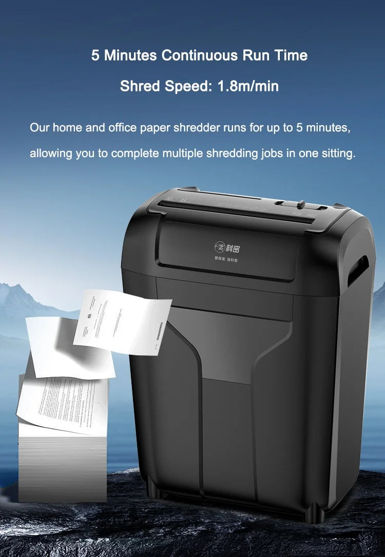 Desktop P4 10 Sheets Paper Shredder Household Small Office Automatic Cross Cut CD Paper Shredding Machine