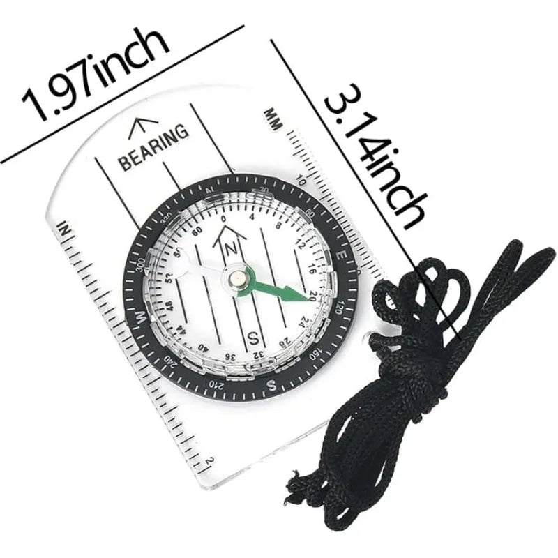 Professional Multifunctional Outdoor Survival Compass with Map Scale & Ruler