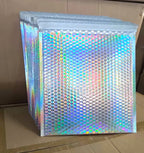 30 Pcs Holographic Bubble Mailers Waterproof Self Seal Adhesive Foil Glitter Glamour Shipping Bags for Mailing Supplies