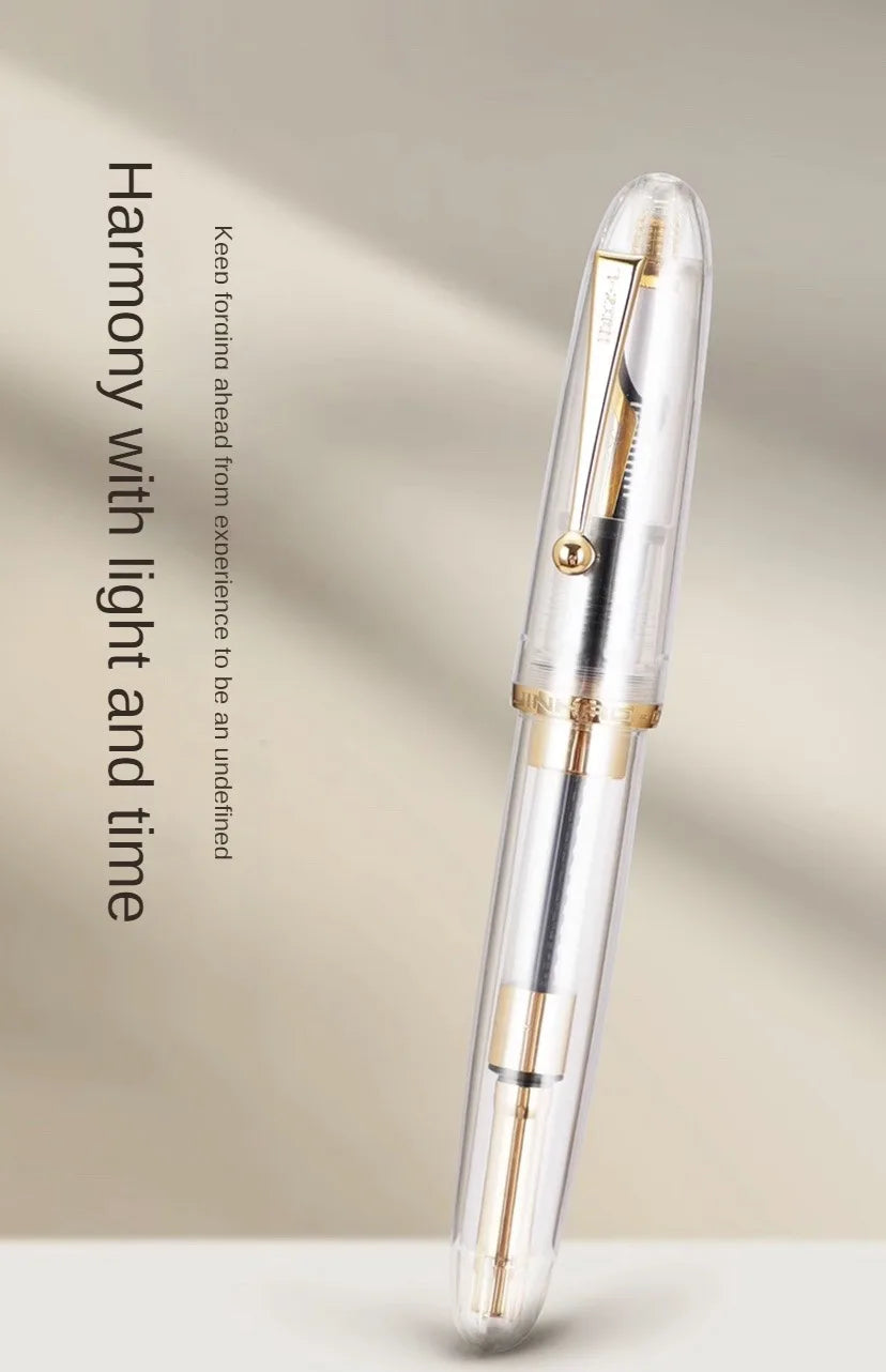 Jinhao 9019 Fountain Pen Transparent Color EF/F/M Nib Ink Student School Stationery Business Office Supplies Pens for Writing